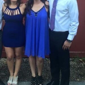 Elegant Blue Women's Dress